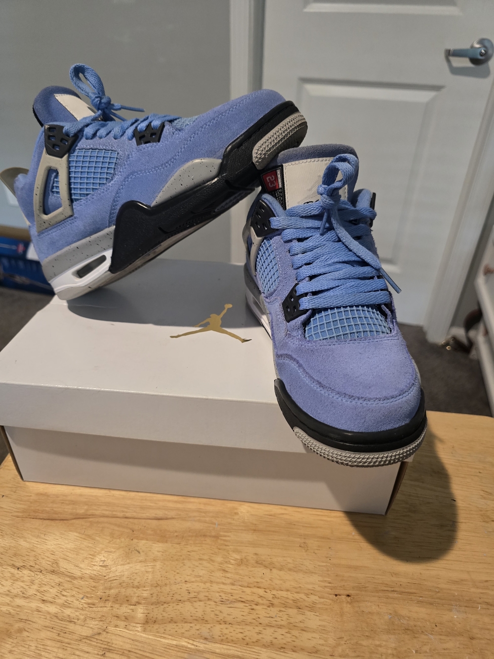 Air Jordan 4 Retro Shoes Sneakers University Blue CT8527 Mens 5.5